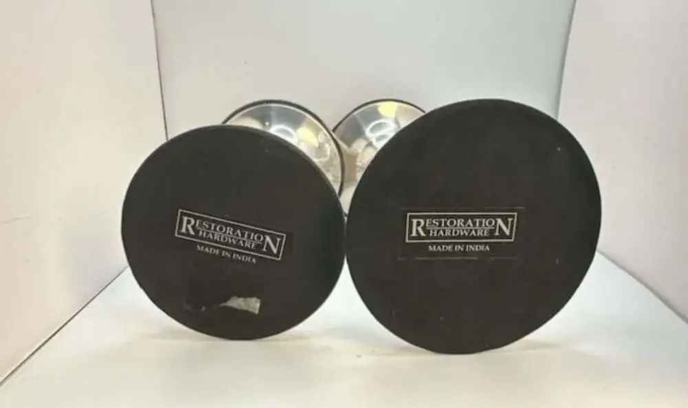 Restoration Hardware Silver Plated Candlestick Holders Set of 2